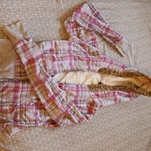 Rue 21 plaid pink hoodie